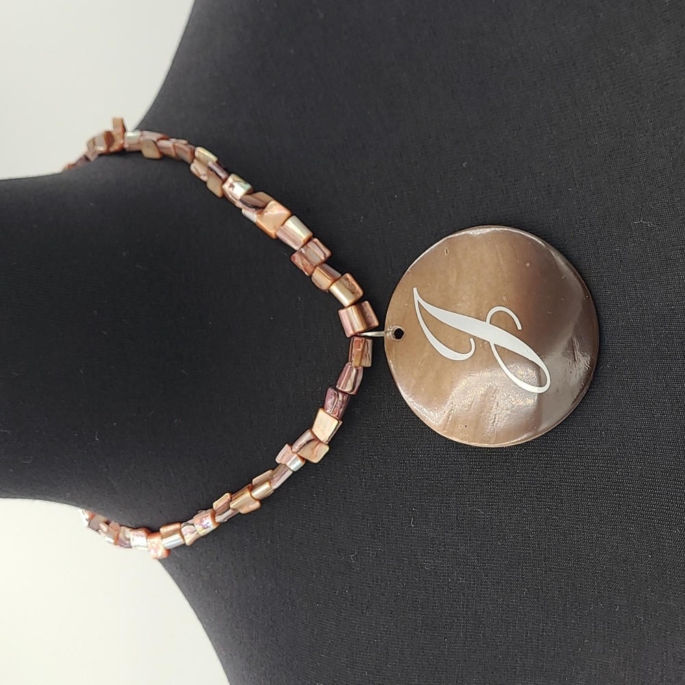 'J'‎ Monogram Necklace-10"